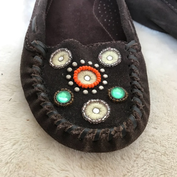 Gap! Brown Moccasins with gems - Picture 4 of 7